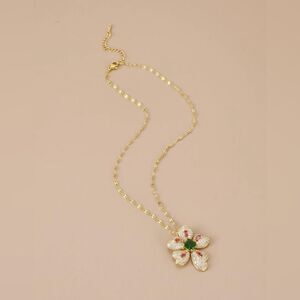 Flower pendant necklace N742